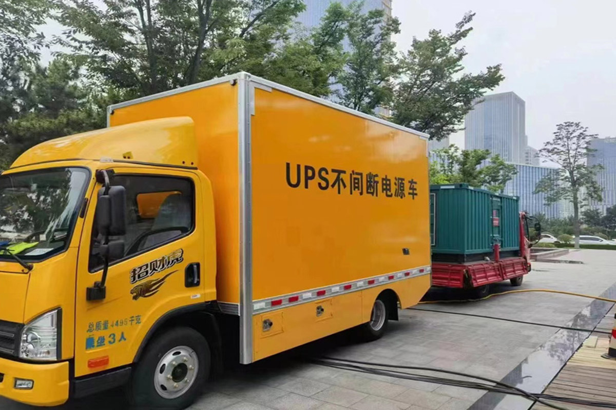 荷塘发电机租赁施工现场