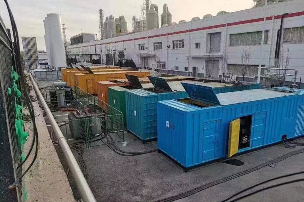荷塘发电机租赁施工现场