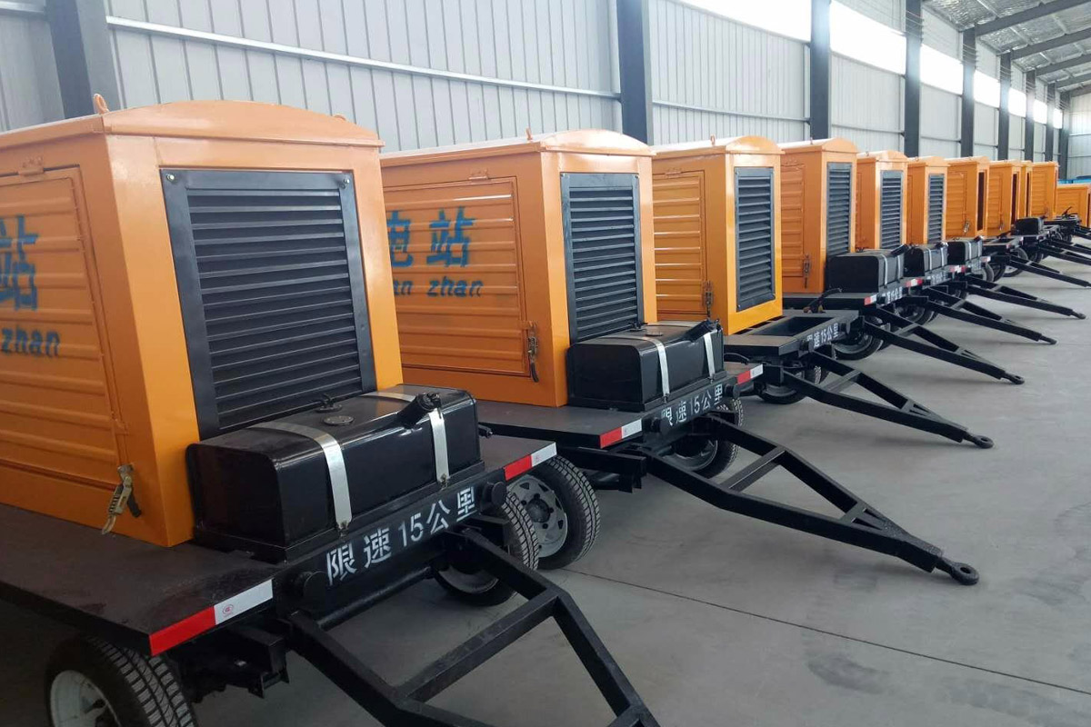 荷塘发电机租赁施工现场